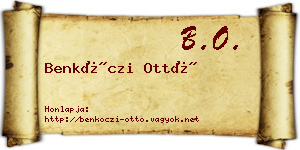 Benkóczi Ottó névjegykártya