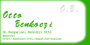 otto benkoczi business card